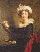 Elisabeth Louise Viegg-Le Brun Self portrait, painted at Florence, France oil painting artist
